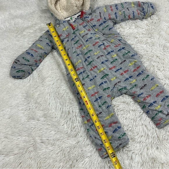Baby Boden All In One Cozy Rainbow Racecar Play Winter Bunting Snowsuit 12/18M - Picture 3 of 10